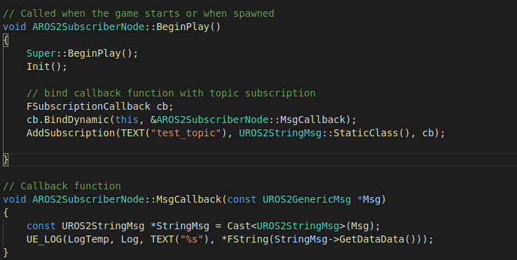 rclUE – a tool to enable robotics simulation in Unreal Engine 4