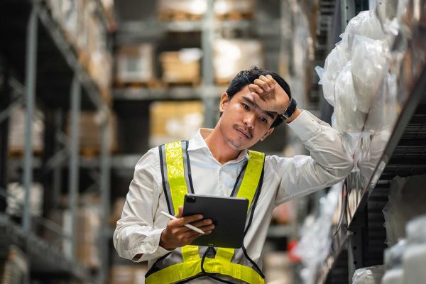 倉庫の現場作業者。負荷が大きく疲弊している