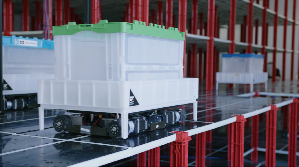 Robots working in Rapyuta ASRS