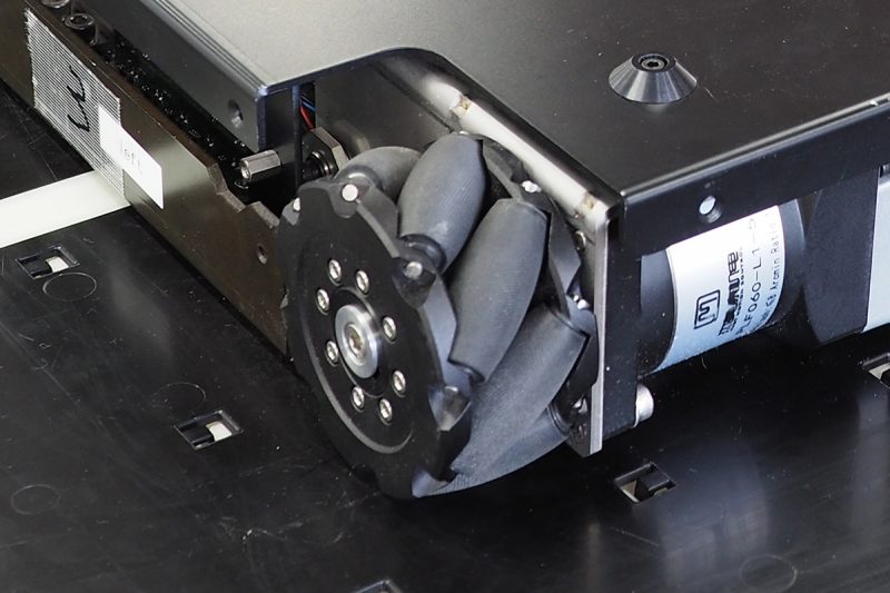 Mecanum wheel that enables the Rapyuta ASRS robots to turn without stopping