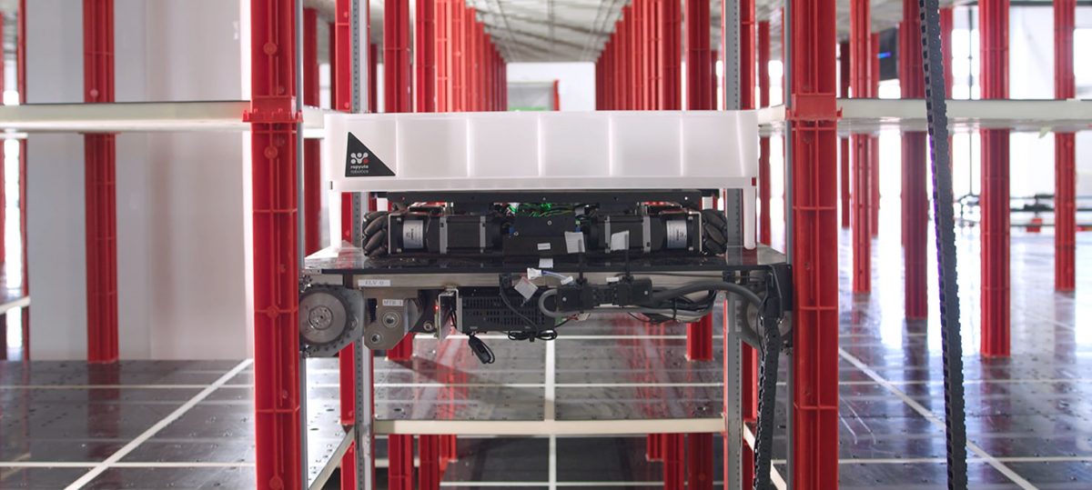 Rapyuta ASRS Robot Fleet Work At All The Floors